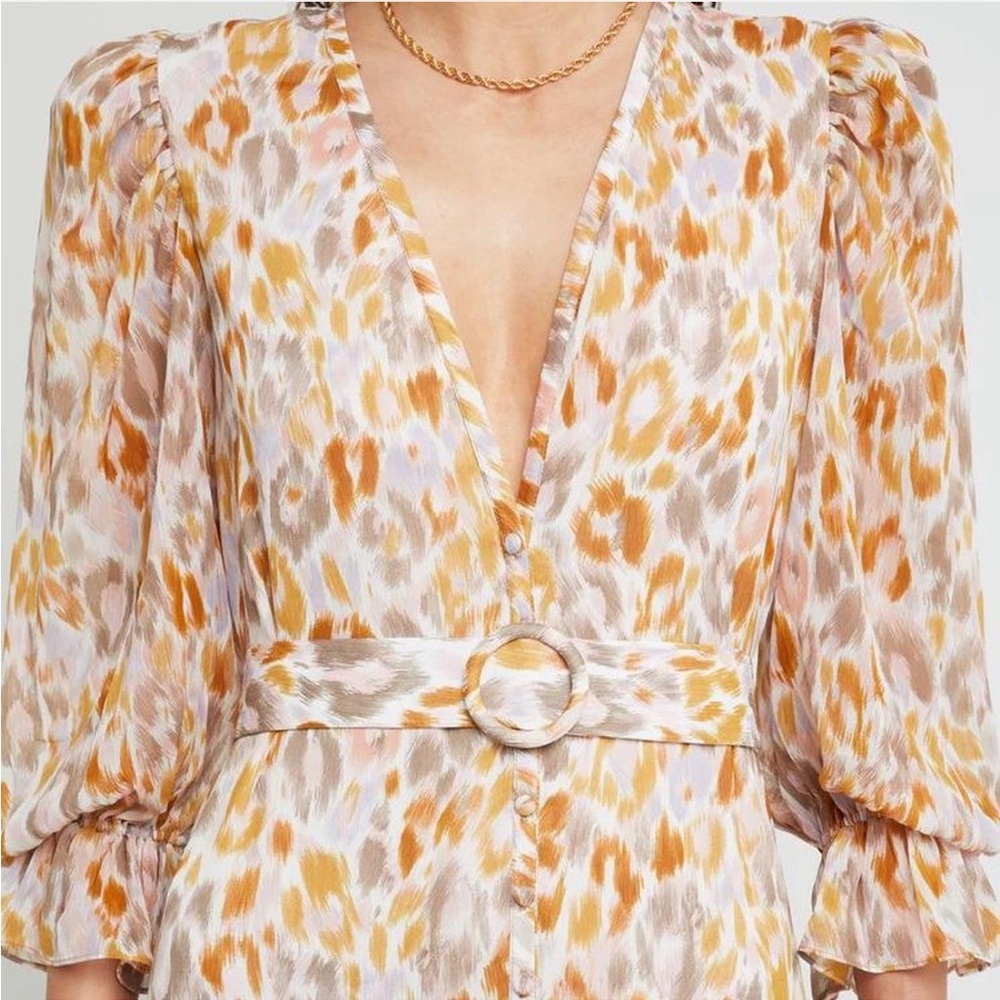 Few Moda Flowy Belted Maxi Dress XS
